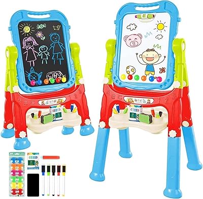 Chevalet pour enfants, chevalet rotatif double face pour enfants, chevalet d'art debout réglable