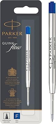 Stylo à bille rechargeable parker quinc flow, pointe fine, bleu