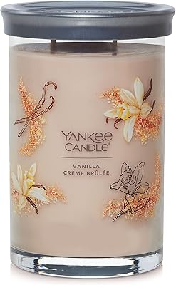 Yankee candle bougie parfumée crème brûlée vanille, 20 oz, grande bougie à 2 mèches, durée de combustion de plus de 60 heures. Diaytar Sénégal : Qualité garantie, prix imbattables, livraison rapide