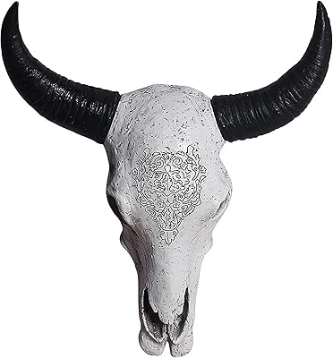 Décor mural en forme de crâne de taureau de bison, tête de vache