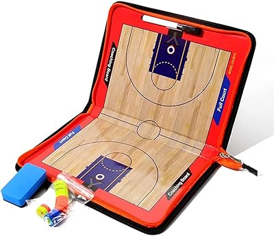 Tableau d'entraînement de basket-ball, tableau de stratégie tactique double face avec fermeture éclair