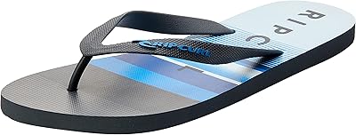 Pantoufles daybreak à bout ouvert pour hommes, taille 8, 0080-noir/bleu