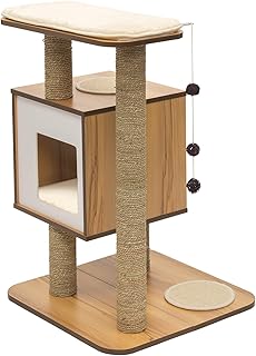 Arbre à meubles pour chat en forme de v en noyer vesper