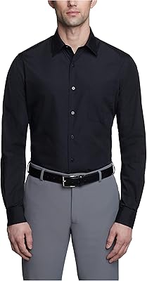 Chemise en popeline à col rond van heusen pour hommes (lot de 1)
