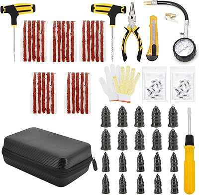 Kit d'outils de réparation de pneus de voiture, kit de réparation de crevaison