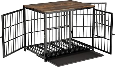 Meubles robustes pour cage pour chien : table d'appoint pour animaux de compagnie