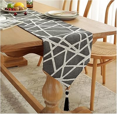 Chemin de table bohème de 72" de long, chemin de table d'appoint moderne