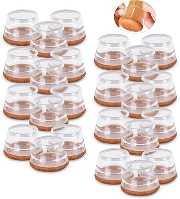 Protecteurs de pieds de chaise wesvenly, 24 pièces protecteurs de pieds de chaise