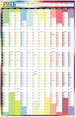 Calendrier mural annuel 2021 - calendrier mural annuel 2021 avec papier épais, janvier
