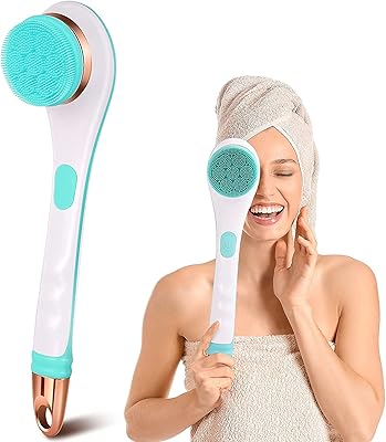 Brosse de bain électrique rechargeable castowave avec long manche rotatif pour nettoyer