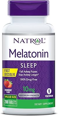 Les comprimés de mélatonine à dissolution rapide natrol vous aident endormir plus rapidement