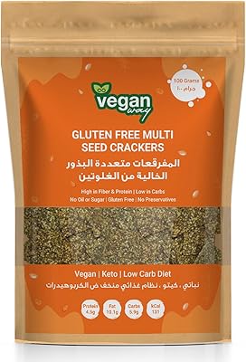 Crackers multi-graines vegan way, originaux - sans gluten, végétaliens, collations saines, adaptés au