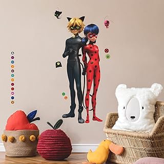Roommates rmk5332gm tales of ladybug and cat noir stickers muraux géants à décoller