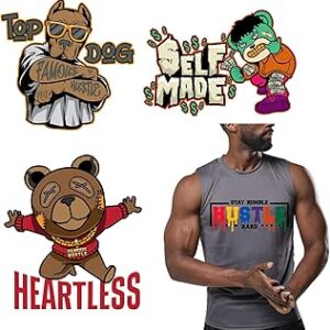 10 pièces de badges à repasser hustle bear queen conçoit des autocollants de transfert de chaleur pour jeans, vestes, chapeaux, sweats à capuche, sacs, oreiller, patchs à repasser pour vêtements, t-shirts, autocollants de presse à chaud. Consommez mieux avec Diaytar, votre marketplace discount