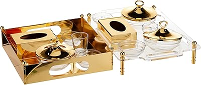 Ensemble de service de bols faj date, 6 pièces, couleur or, 02-1031