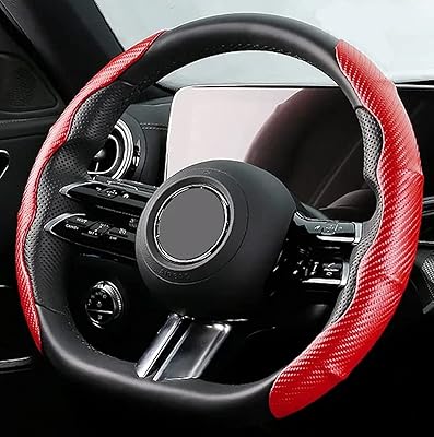 Accessoires de décoration de voiture en fibre de carbone antidérapante pour protéger le volant
