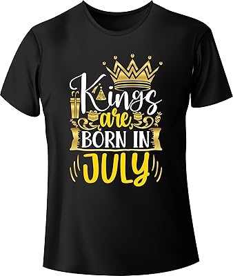 T-shirt de noël pour hommes les rois sont nés en juillet. Diaytar : Parce que bien acheter, c'est économiser