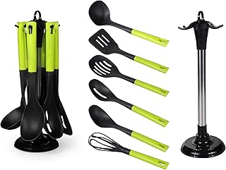 Ensemble d'ustensiles de cuisine en nylon royal ford 7 pièces, vert, rf9676