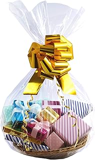 Sacs en cellophane transparent wowfit, 10 ct 24x30 pouces, parfaits pour les paniers-cadeaux
