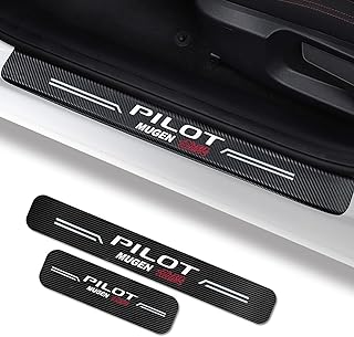 Protecteur de seuil de porte de voiture 4 pièces pour honda pilot 2003-2022
