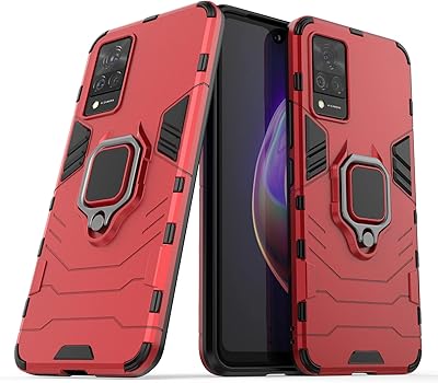 Coque de protection hybride résistante aux chocs, deuxième ressort, avec support pour vivo