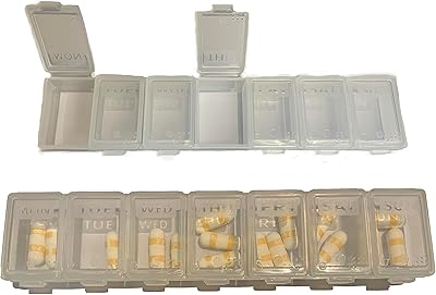 Boîte à pilules fine 7days - pilulier compact et durable avec sept compartiments