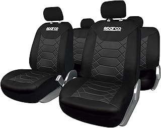 Ensemble de housses de siège universelles sparco, noires, spc1016bk-d
