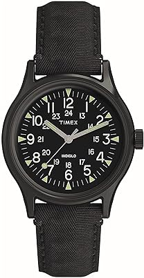 Montre à quartz pour homme, affichage analogique et bracelet en nylon tw2r68200ul, noir