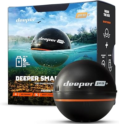 Smart deeper sonar pro+ - gps portable sans fil pour la pêche à