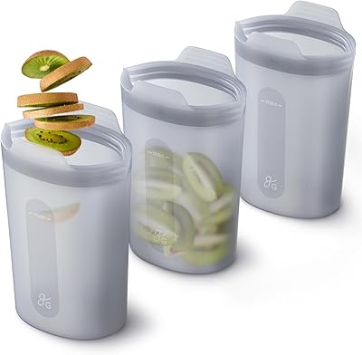 Sacs de conservation réutilisables greater goods - récipients en silicone pour le stockage