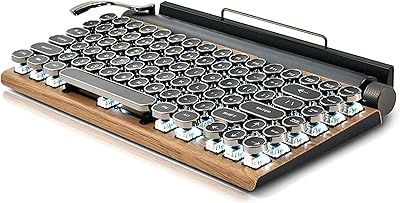 【ttqk】clavier circulaire mécanique bluetooth rétro 5.0 amélioré compatible avec la connexion multi-appareils ordinateur de bureau-ordinateur. Diaytar : Qualité professionnelle, prix grand public