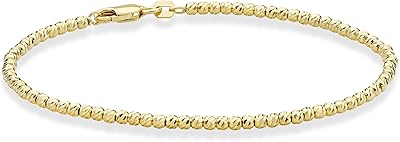 Chaîne de cheville miabella en argent sterling 2,5 mm taille diamant en or