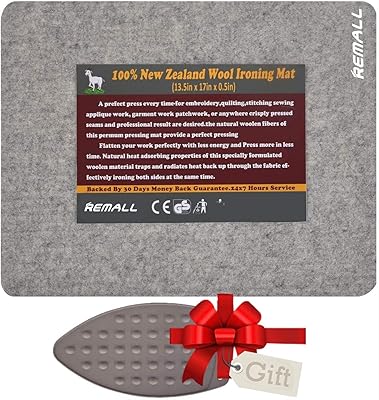 Tapis de pressage en laine remol pour quilting, tapis de repassage avec support