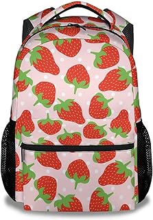 Sac à dos coopasia fraise pour filles et garçons, cartable sur le thème