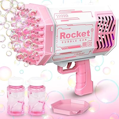 Pistolet à bulles 69 trous amélioré avec lumières et solution à bulles, fabricant