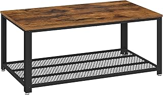 Table basse vassagel pour salon, table basse à 2 étages, table centrale