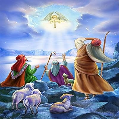 Caroline's treasures aph5468gf drapeau les bergers et les anges sont apparus, taille petit
