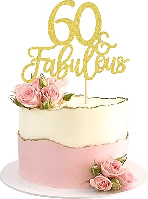 Bloomomoon lot de 3 pièces de 60 superbes décorations de gâteau dorées à