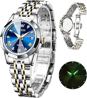 Montre à quartz analogique pour femme avec cadran en diamant et bracelet