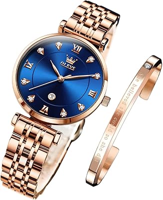 Montres pour femmes élégantes couleur or rose, mouvement analogique et quartz, acier inoxydable