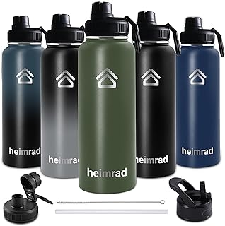 Bouteille d'eau de sport en acier inoxydable à double paroi isolée