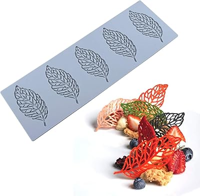 Moule à bonbons à feuilles creuses, moule en silicone à feuilles creuses 3d