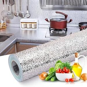 Urbazar papier peint autocollants de cuisine 1pc autocollants de cuisine auto-adhésifs feuille d'aluminium résistant à l'huile cuisinière de cuisine étanche (61cm x 300cm). Diaytar : Quand qualité rime avec économie