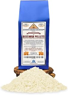 Grains de cire d'abeille blanche naturelle de qualité cosmétique, kit de 1 lb