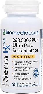 Cerarx serrapeptase 260 000 btu - enzyme systémique protéolytique à enrobage entérique
