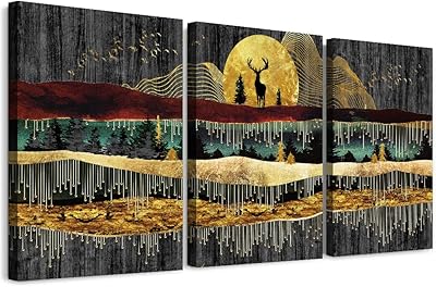 Art mural abstrait sur toile pour chambre à coucher, salon, salle de bain