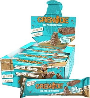 Barre grenade riche en protéines et faible en sucre - caramel salé aux