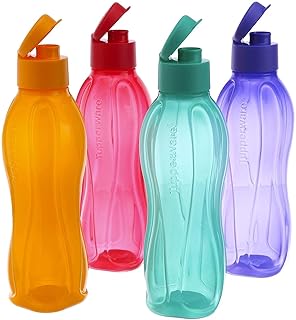 Ensemble de bouteilles tupperware aquasafe flip top 500 ml chacune - 4 pièces