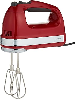 Mélangeur à main numérique à 7 vitesses kitchenaid - 5khm7210ber (rouge empire)
