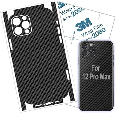 Coque de protection en fibre de carbone 3m pour iphone 12 pro max